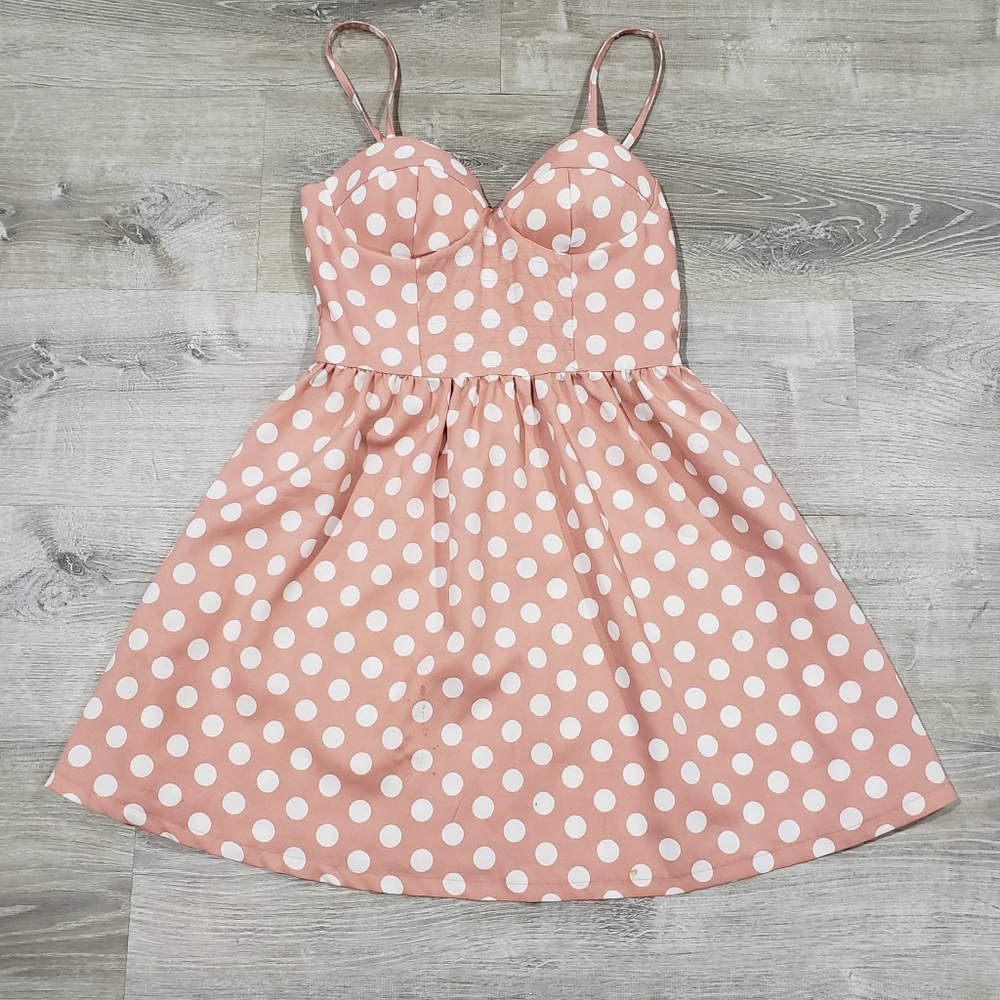 Rare London Polka-dot Dress Womans Size 8